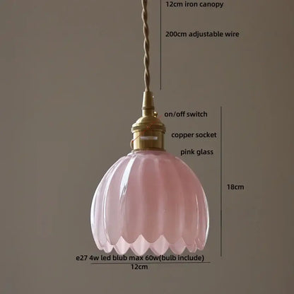 Modern ribbed blue glass pendant light for dining room