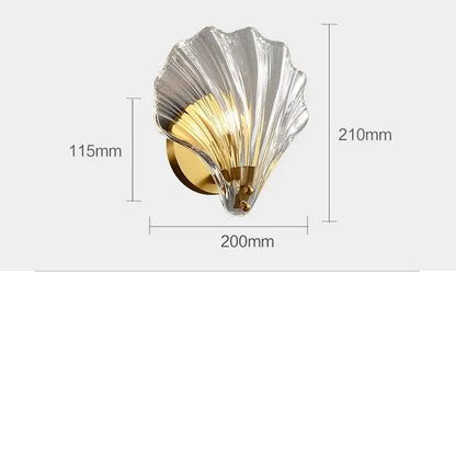 Modern ribbed glass copper led wall lamp for bedroom decor