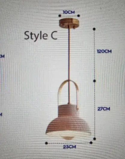Modern ribbed glass copper led wall lamp for bedroom decor