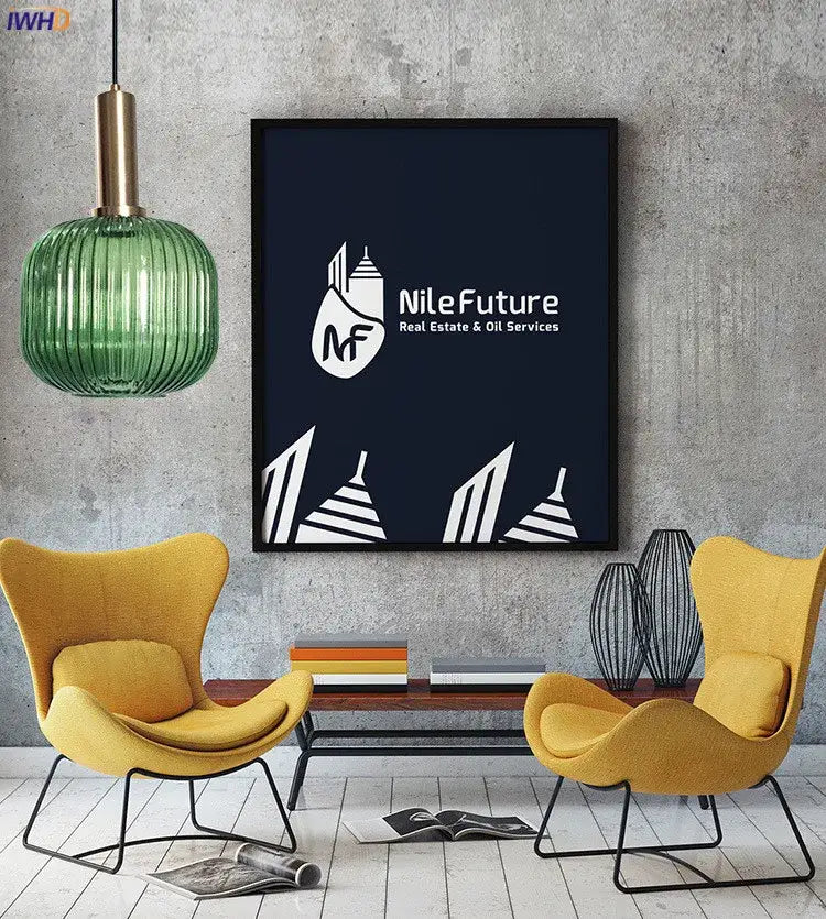 Modern ribbed glass pendant lights for dining room with brass stem