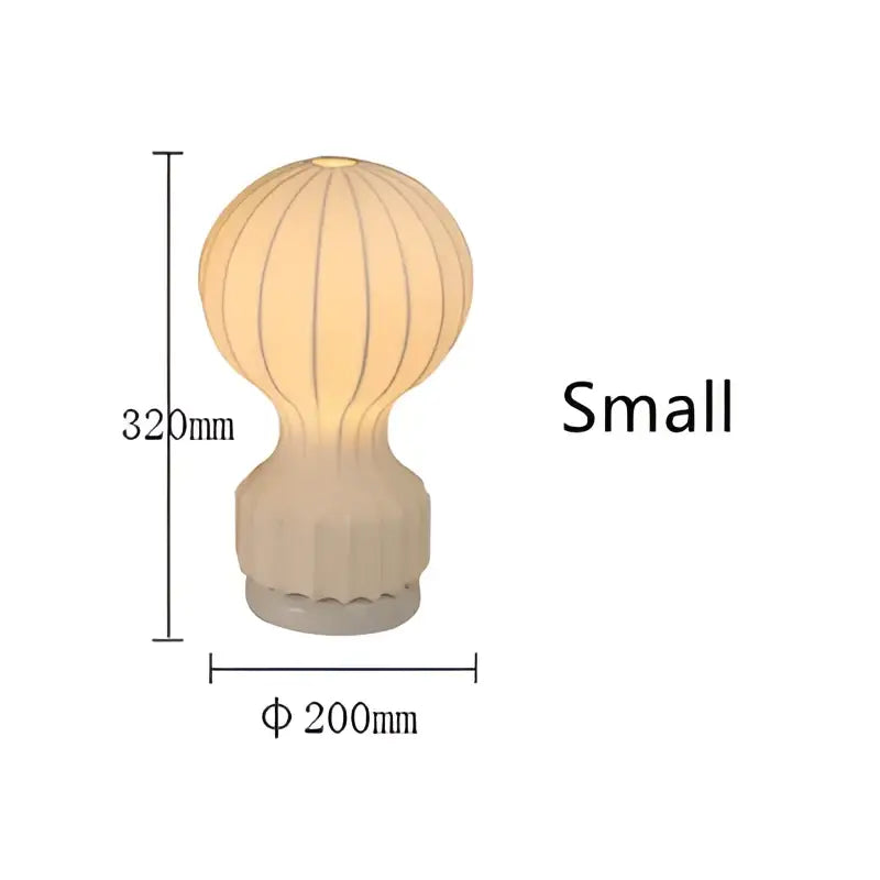 Modern ribbed white ceramic silk table lamp – bedroom led