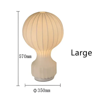 Modern ribbed white ceramic table lamp bedroom light