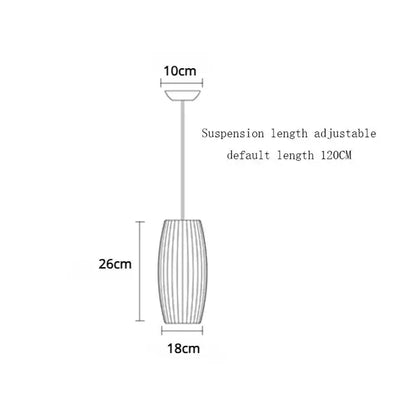 Modern ribbed white elegant silk designer pendant lamp living room