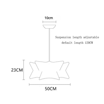 Modern ribbed white elegant silk designer pendant lamp living room