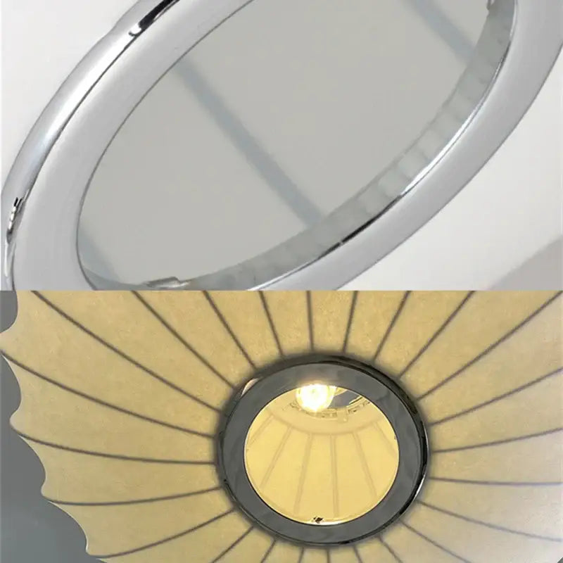 Modern ribbed white elegant silk designer pendant lamp living room