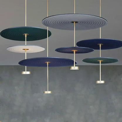 Modern ripple cotton round pendant lights living room decor
