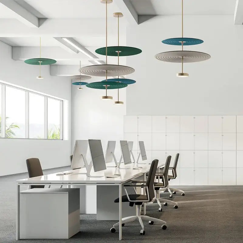 Modern ripple cotton round pendant lights living room decor