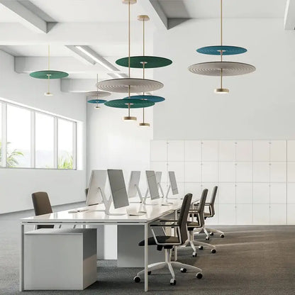 Modern ripple cotton round pendant lights living room decor