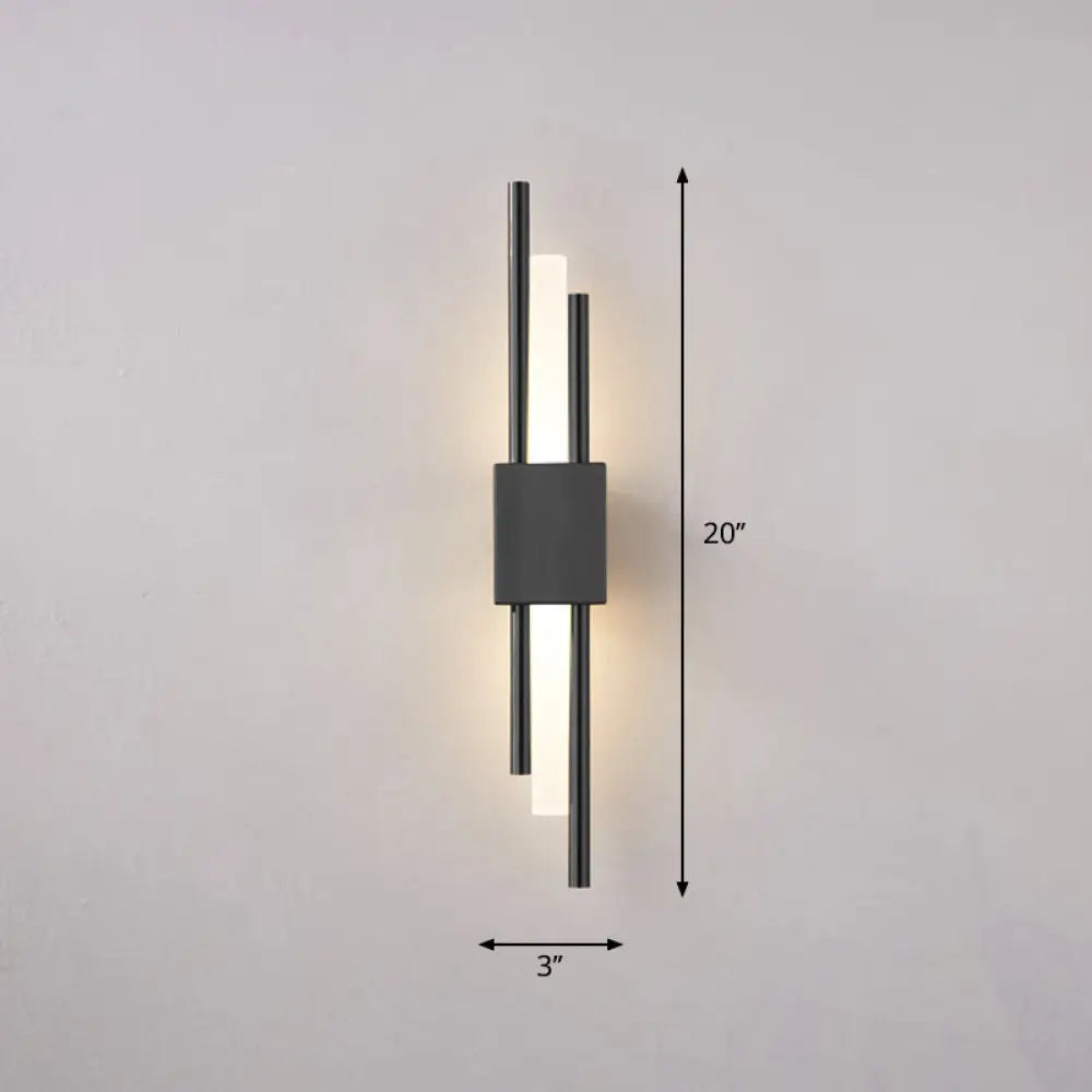 DecorBites™ Modern Rod Wall Light with LED Acrylic Sconce for Stairways.