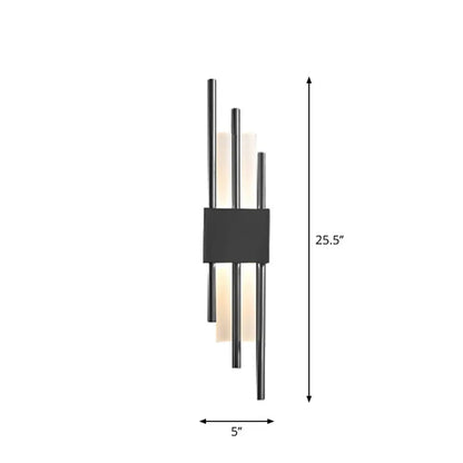 DecorBites™ Modern Rod Wall Light with LED Acrylic Sconce for Stairways.
