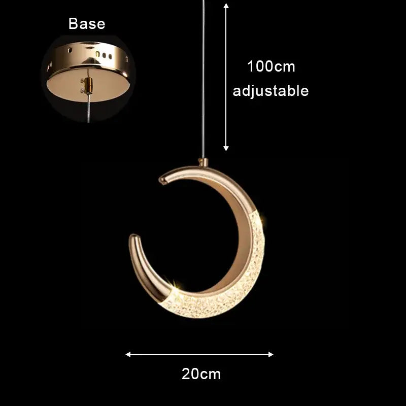 Modern rose gold acrylic led chandelier dining room pendant light