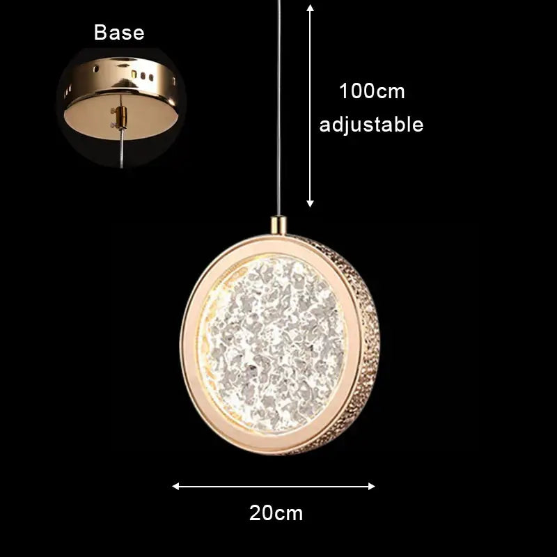 Modern rose gold acrylic led chandelier dining room pendant light