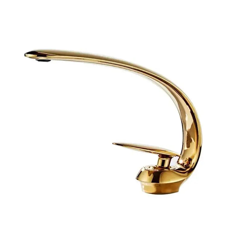 Modern rose gold & black brass basin faucet bathroom mixer tap