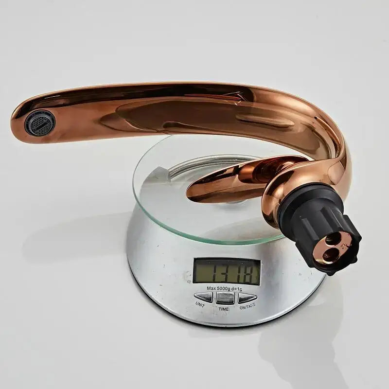 Modern rose gold & black brass basin faucet bathroom mixer tap