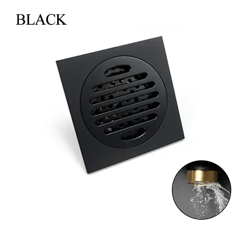 Modern rose gold brushed square floor drain bathroom slat design