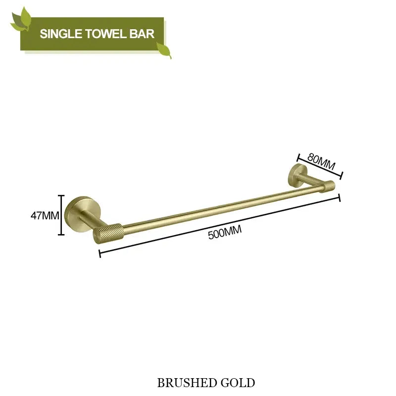 Modern rose gold & brushed gold stainless steel bathroom accessories