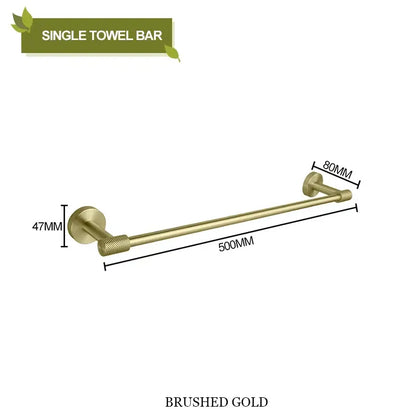 Modern rose gold & brushed gold stainless steel bathroom accessories