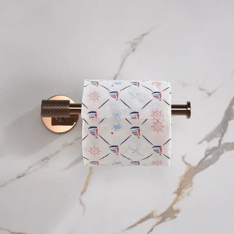Modern rose gold & brushed gold stainless steel bathroom accessories