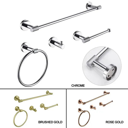 Modern rose gold & brushed gold stainless steel bathroom accessories