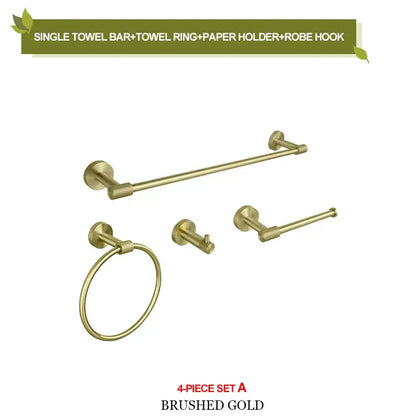 Modern rose gold & brushed gold stainless steel bathroom accessories