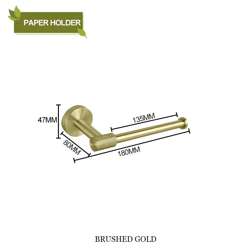 Modern rose gold & brushed gold stainless steel bathroom accessories
