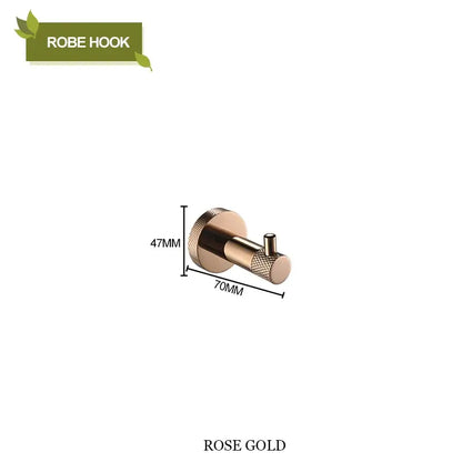 Modern rose gold & brushed gold stainless steel bathroom accessories
