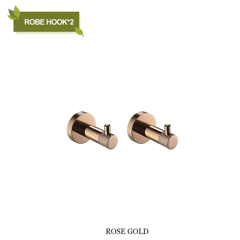 Modern rose gold & brushed gold stainless steel bathroom accessories