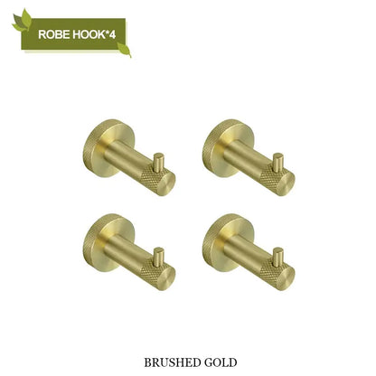 Modern rose gold & brushed gold stainless steel bathroom accessories