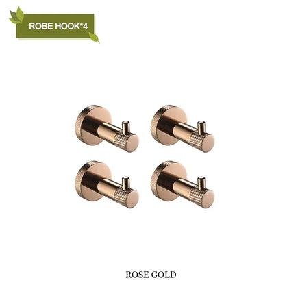 Modern rose gold & brushed gold stainless steel bathroom accessories