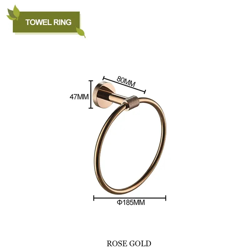 Modern rose gold & brushed gold stainless steel bathroom accessories
