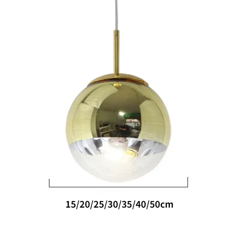 Modern rose gold & frosted glass ball pendant light kitchen fixture