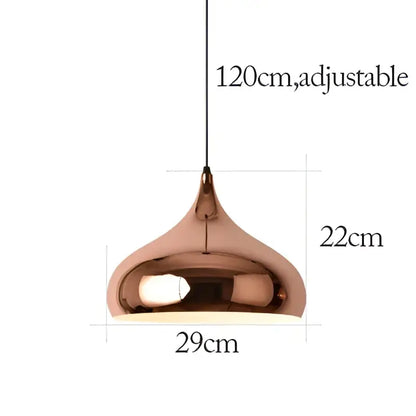 Modern rose gold pendant lights for dining room island decor