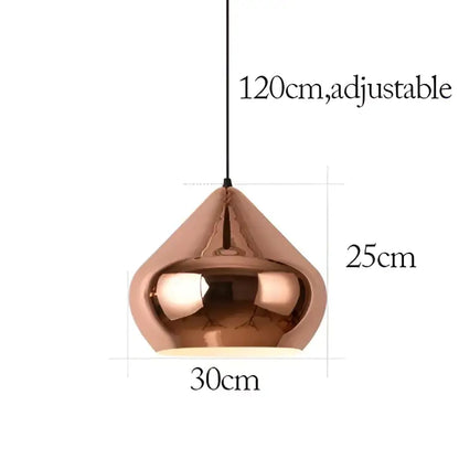 Modern rose gold pendant lights for dining room island decor