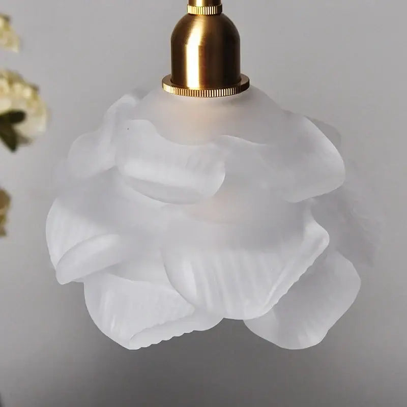 Modern rose orange & creamy white glass led pendant light kitchen