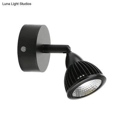 DecorBites™ Modern Rotatable Domed Wall Sconce Light - Metal LED Wall Lamp in Black/White with Switch, Warm/White Light Options