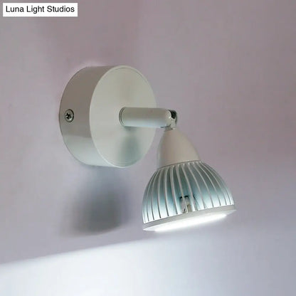 DecorBites™ Modern Rotatable Domed Wall Sconce Light - Metal LED Wall Lamp in Black/White with Switch, Warm/White Light Options