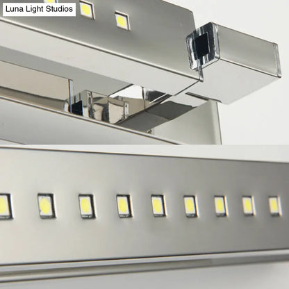 DecorBites™ Modern Rotatable Stainless Steel LED Vanity Sconce Light - 18.5"/24" - Chrome, Warm/White Lighting
