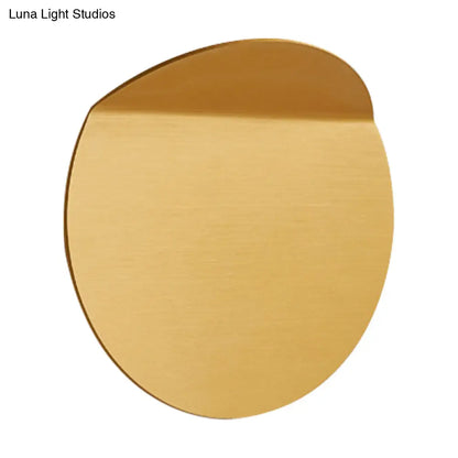 DecorBites™ Modern Round Metal Wall Sconce Light - Black/Grey/White LED - Corridor Wall Mount