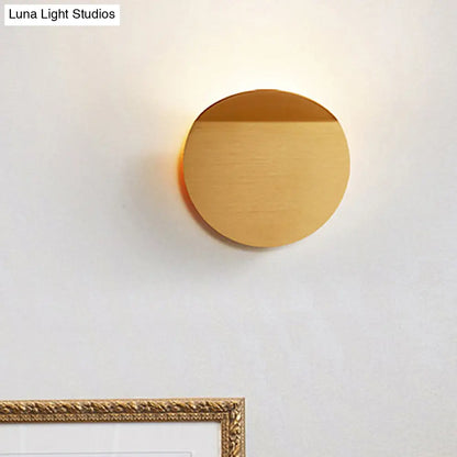 DecorBites™ Modern Round Metal Wall Sconce Light - Black/Grey/White LED - Corridor Wall Mount