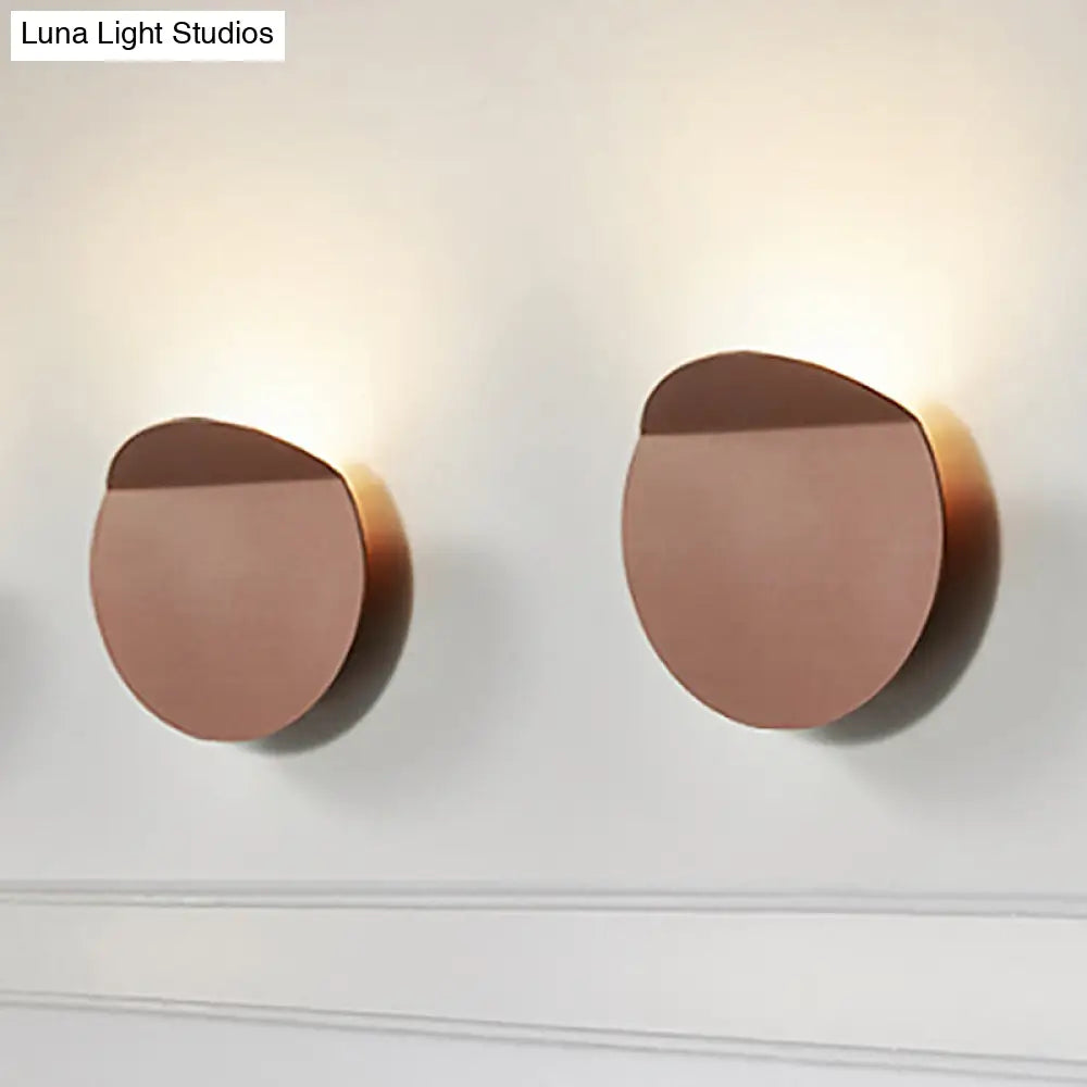 DecorBites™ Modern Round Metal Wall Sconce Light - Black/Grey/White LED - Corridor Wall Mount