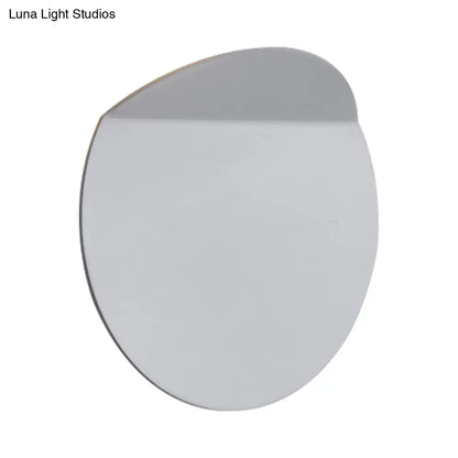 DecorBites™ Modern Round Metal Wall Sconce Light - Black/Grey/White LED - Corridor Wall Mount