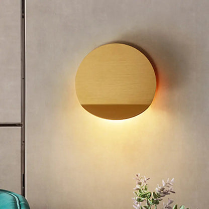 DecorBites™ Modern Round Metal Wall Sconce Light - Black/Grey/White LED - Corridor Wall Mount