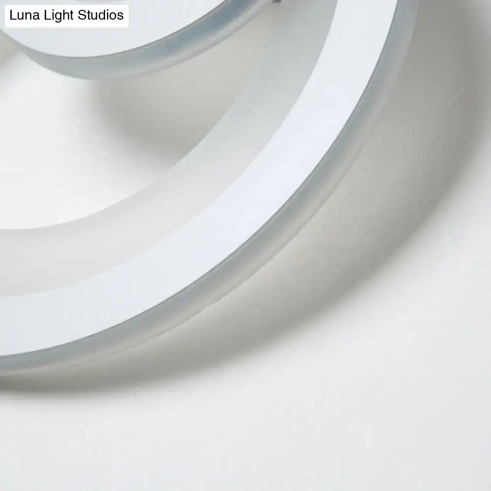 Modern round white led wall light – stairway warm white 8 inch fixture