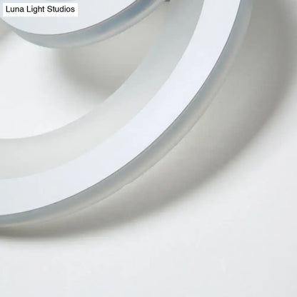 Modern round white led wall light – stairway warm white 8 inch fixture