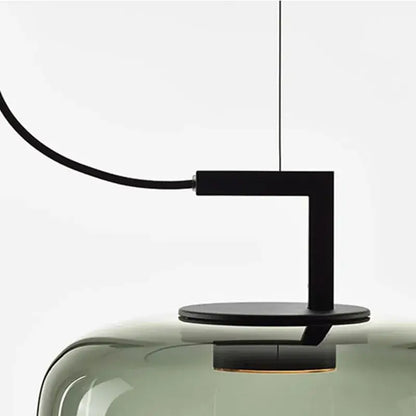 Modern sage green brokis glass pendant lamp dining room light