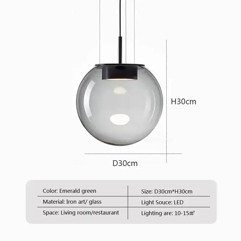 Modern sage green brokis glass pendant lamp dining room light