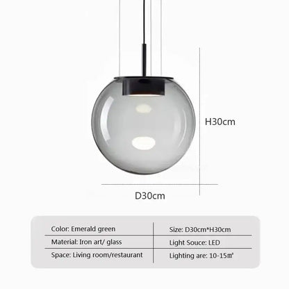 Modern sage green brokis glass pendant lamp dining room light