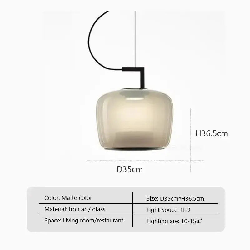 Modern sage green brokis glass pendant lamp dining room light