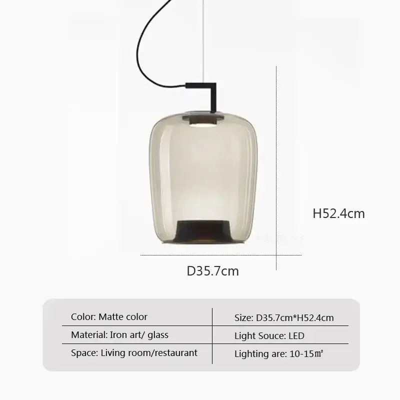 Modern sage green brokis glass pendant lamp dining room light