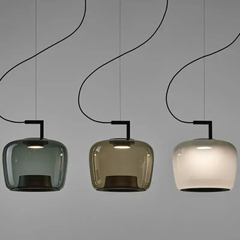 Modern sage green brokis glass pendant lamp dining room light